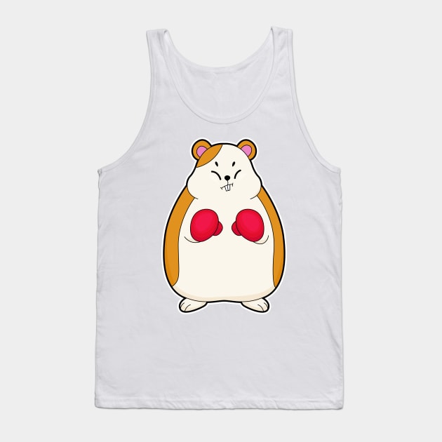 Hamster as Boxer with Boxing gloves Tank Top by Markus Schnabel